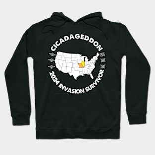 Cicadageddon Invasion 2024 survivor Hoodie